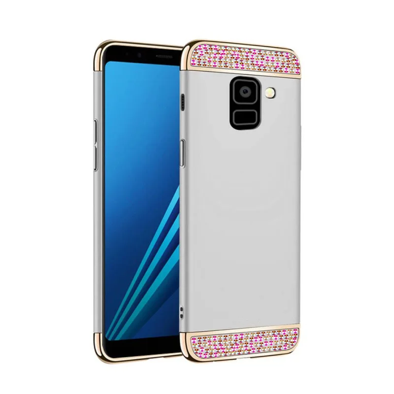 Роскошный Шикарный чехол для телефона 3 в 1 Samsung Galaxy A8 2018 A530 A530F блестящий samsung Plus A730|