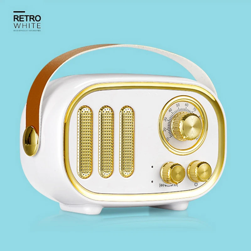 F01 Wireless Bluetooth Retro Speaker Portable Vintage Speaker FM Radio Support TF Card SD998