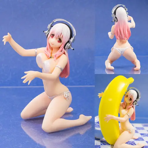 Держатель для напитков Super Sonico из ПВХ жемчужно-белый цвет Игра приз фигурка |