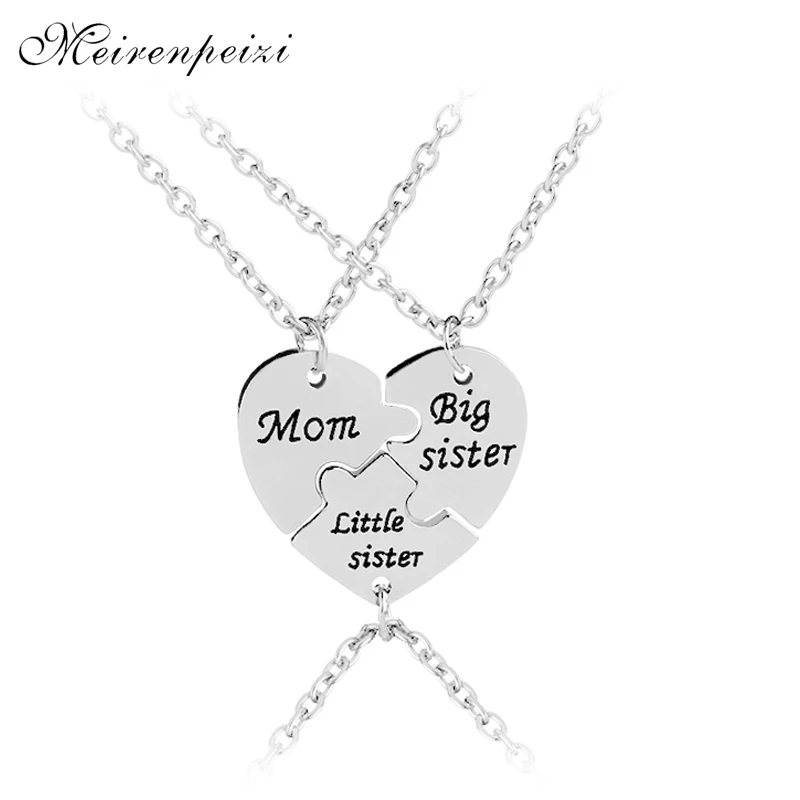 Мама big sister (старшая сестра) little Цепочки и ожерелья Семья ювелирные изделия