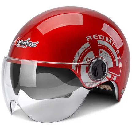 

Andes Motorcycle Helmet Riding Scooter Unisex Windproof Helmet UV Protection Flip Up 2 Visors Helmet Motocross Casco Moto