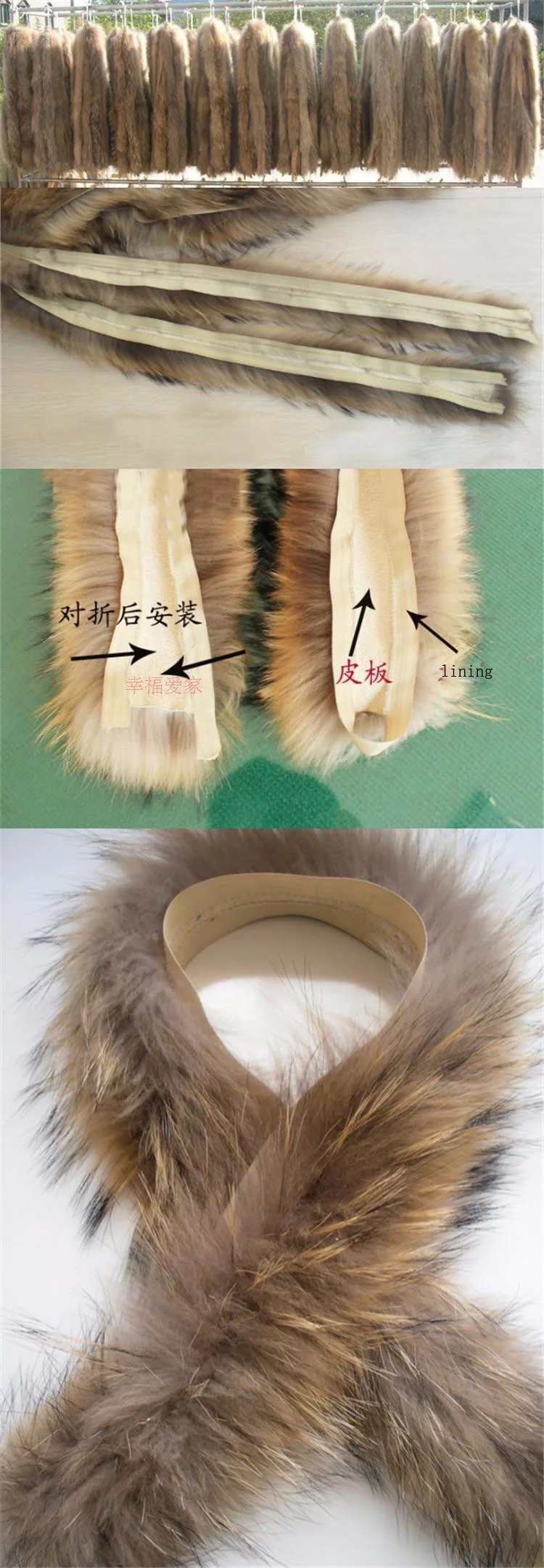 Натуральный меховой воротник натуральный мех енота шарф 70 см зимний для женщин