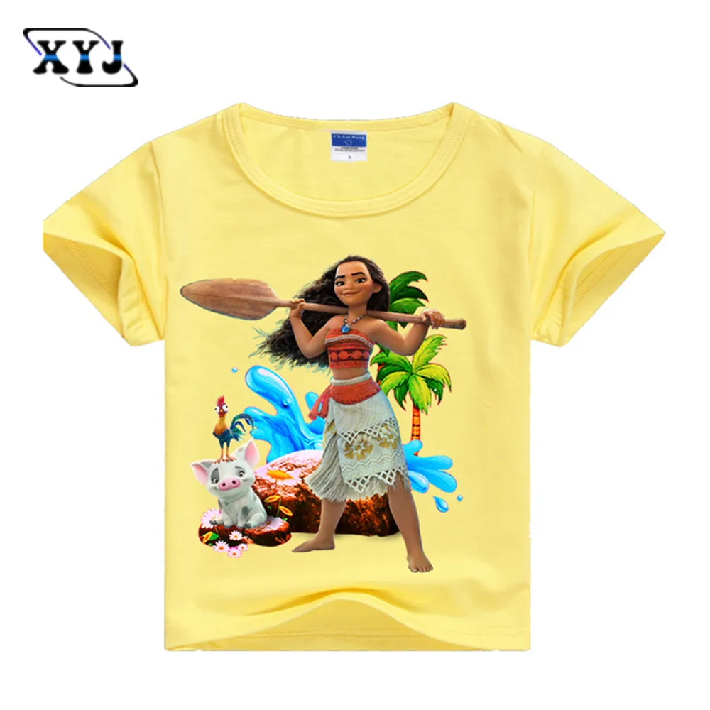 2017 Moana Costume Princess T shirt For Girl Children Clothing For Boy