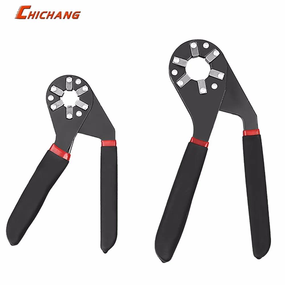 6"8" Inch Hexagon Hex Wrench Black Adjustable Grip Pliers Spanner Tool