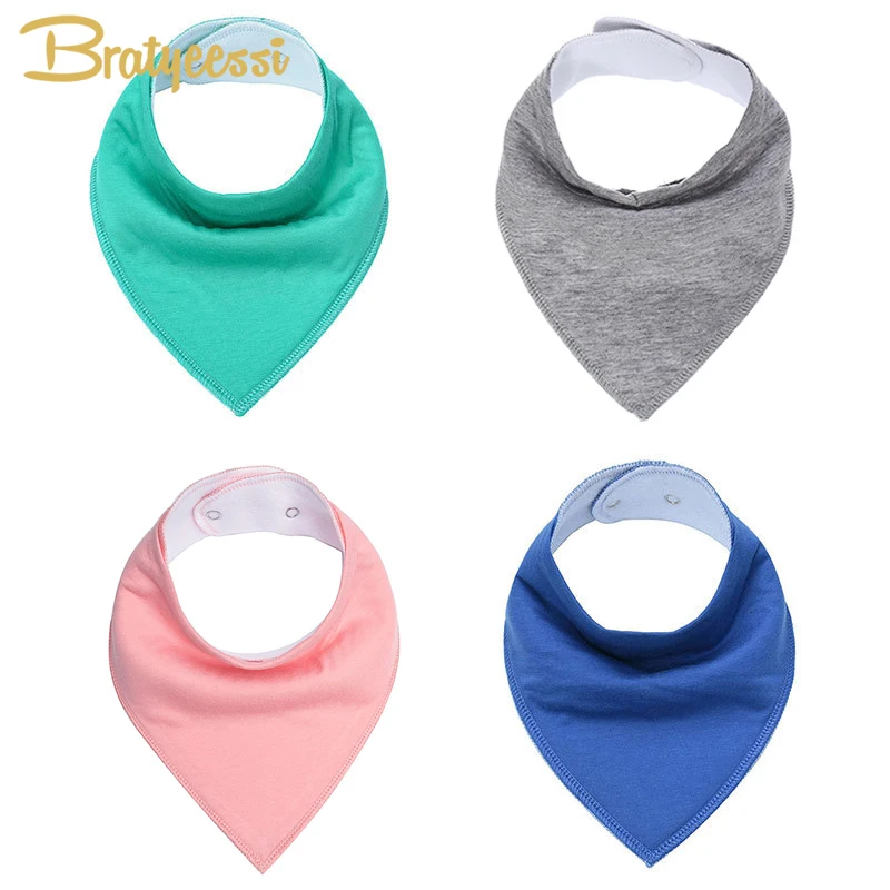 3 вещи в комплекте, хлопковая одежда для маленьких Babador Bandana Bib однотонные мягкие детские нагрудники, Слюнявчики, одежда Треугольники шарф для малышей; с регулируемым защелками