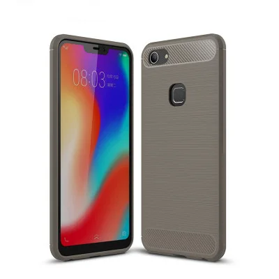 Простой стиль термопластичный полиуретан Мягкий силикон для Vivo Y81S Чехол протектор телефона крышка ПК Рамка бронированный ЧЕХОЛ ДЛЯ Vivo Y 81 S Y81 S чехлы - Цвет: Серый