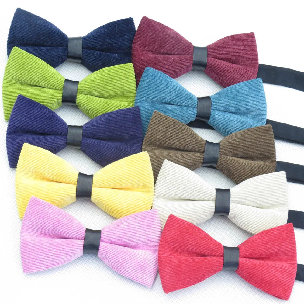 corduroy bow ties for men's cotton bowtie for men wedding party Pure ...
