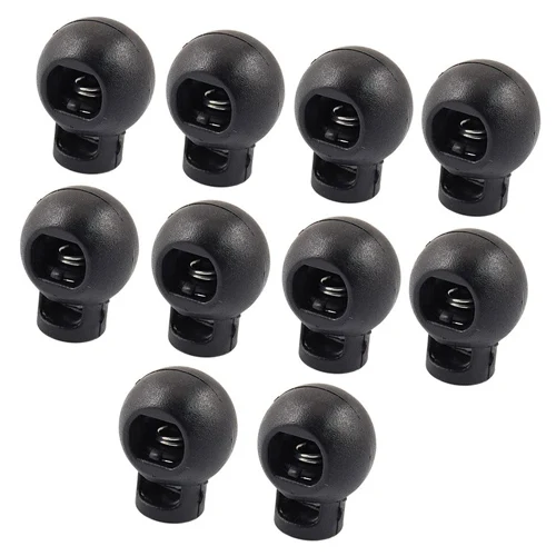 

Wholesale price Spring Loaded Round Toggle Stop Cord Locks End 10 Pcs
