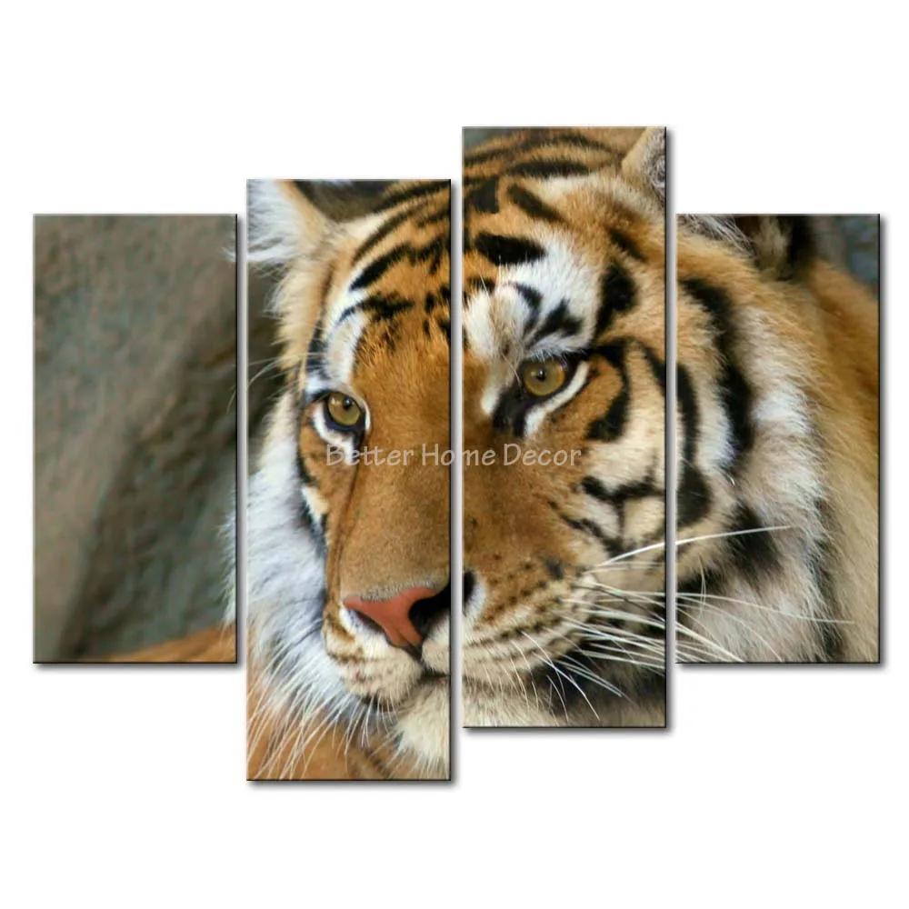 3 Piece Wall Art Painting Bengal Tiger Print On Canvas The Picture