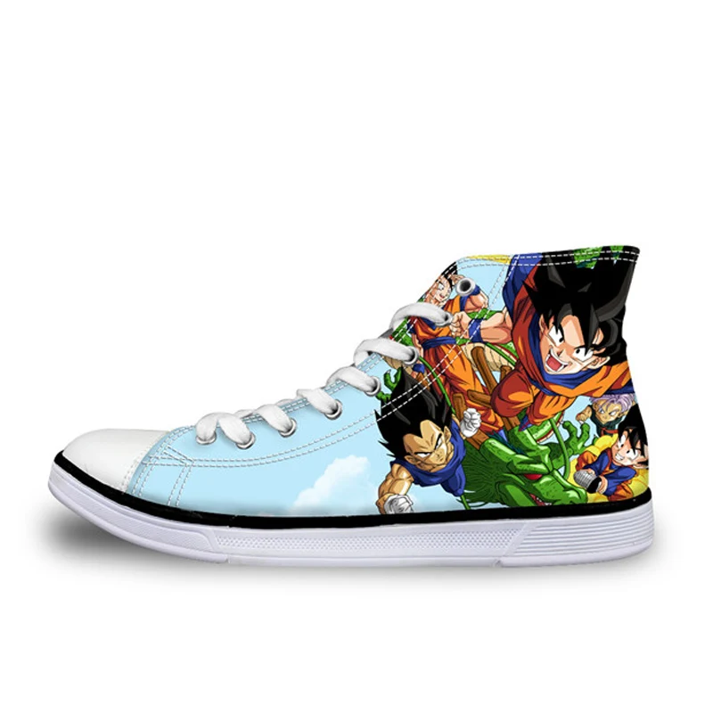 H2422AK.jpg FORUDESIGNS/крутой Жемчуг дракона Супер Saiyan God аниме печать высокие мужские вулканизированные туфли повседневная парусиновая обувь с героями мультфильмов для мужчин мальчиков - Цвет: H2422AK.jpg