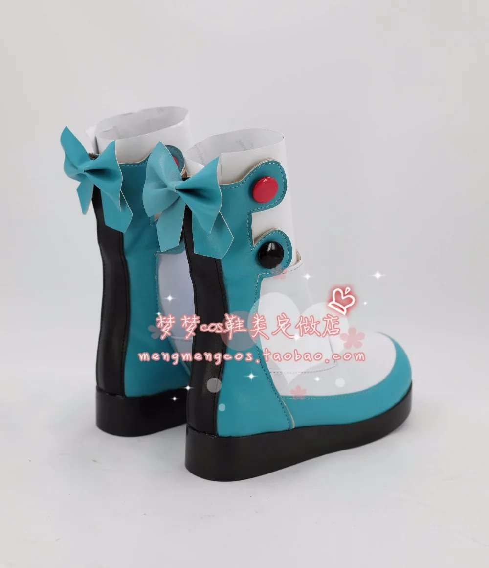 Vocaloid Hatsune Мику обувь для маскарада Сапоги и ботинки для девочек индивидуальный заказ 3284