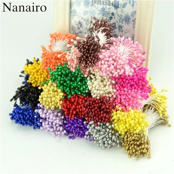

900pcs 3mm Mini Pearl Stamen Artificial Flower For Wedding Decoration DIY Pompom Scrapbooking Decorative Wreath Fake Flowers