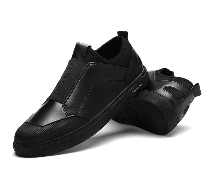 QWEDF/Повседневная обувь для мужчин; дышащие кроссовки без застежки; Мужская обувь для тенниса; цвет черный, золотой; Прогулочные кроссовки; Мужская обувь; DP-156