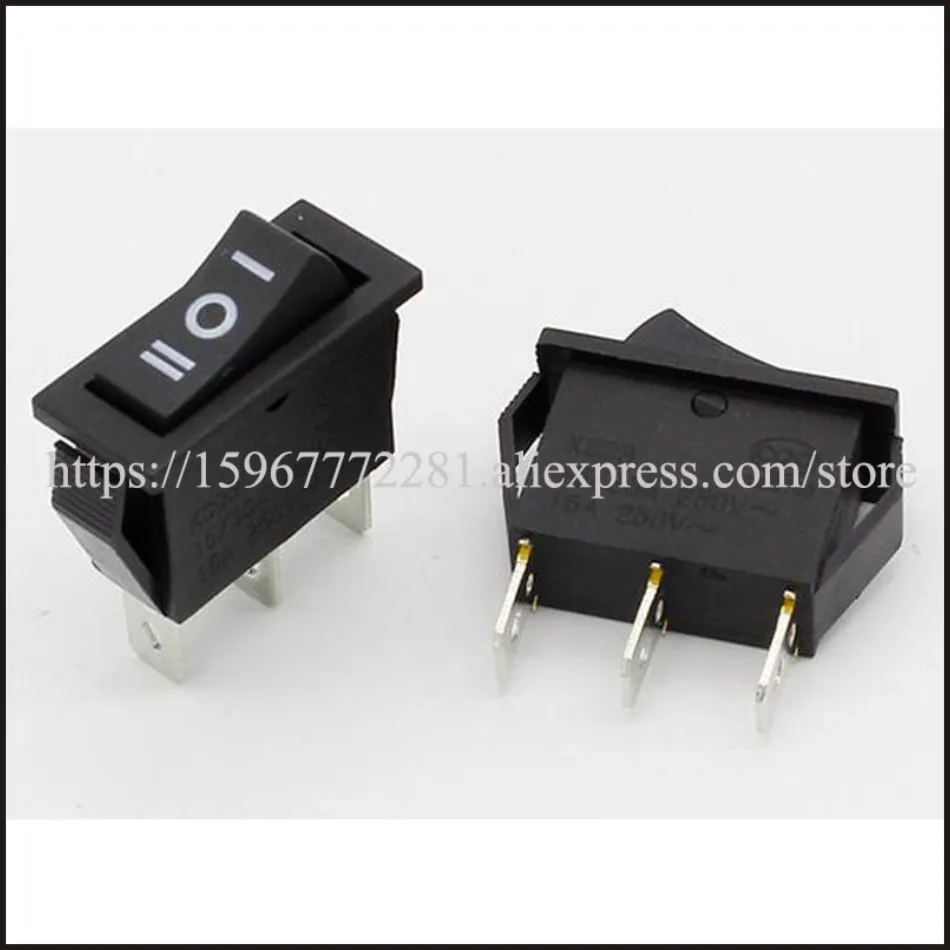 Waterproof 3-Position Rocker Switch Green LED ON//OFF//ON 6-Pin DPDT AC 10A//250V