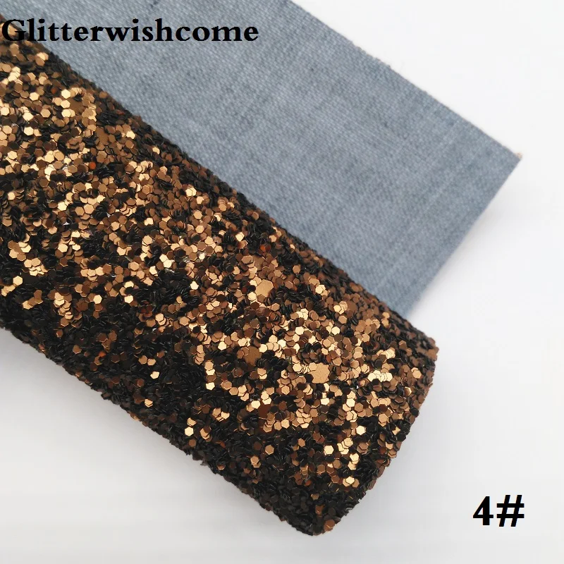 Glitterwishcome 30X134 см мини ролл синтетическая кожа, матовый с эффектом блестящей кожи, искусственная кожа из искусственной кожи Ткань Винил для Луки, GM042 - Цвет: 4