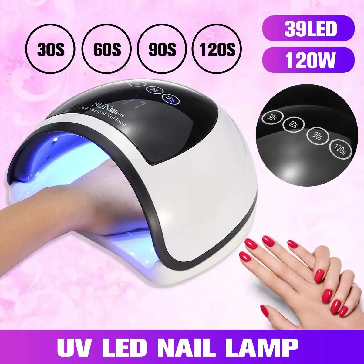 LIDDY SUNH2 max 120 Вт 39 Светодиодный УФ-лампа для ногтей DryerGel лак для ногтей легкий сенсорный дизайнерский таймер машина для гель-лака инструменты для ногтей