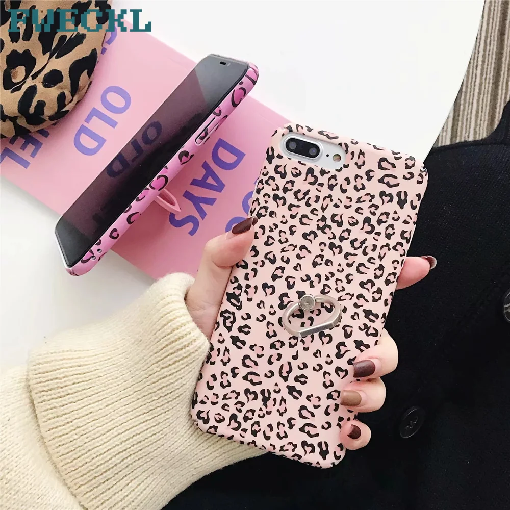 For iphone 6s 6 7 8 Plus / XS MAX/XR luxury Fashion Leopard Print hone Case High quality Stand Holder Cover 6S |