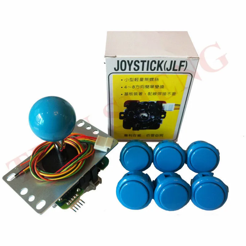 

High Quality original Sanwa kit JLF-TP-8YT 5Pin Joystick+ 6pcs OBSF-30 Push Buttons for DIY Kit Mame Jamma