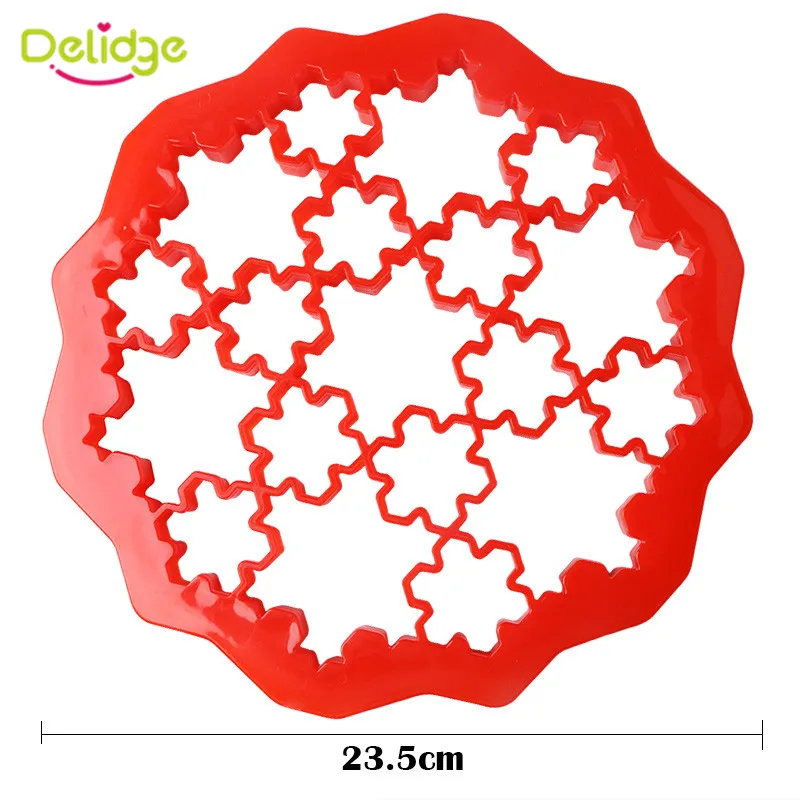 Delidge 1 шт. в форме снежинки пластиковые формочки для печенья резак инструменты для украшения тортов из мастики десерт форма для выпечки