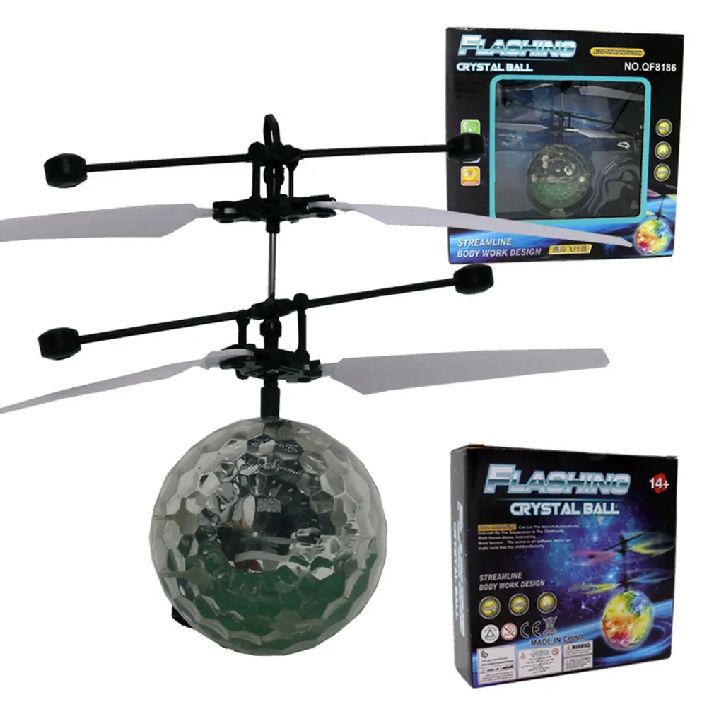 RC Flying Crystal Ball Luminous Kid's Flight Balls Electronic Infrared