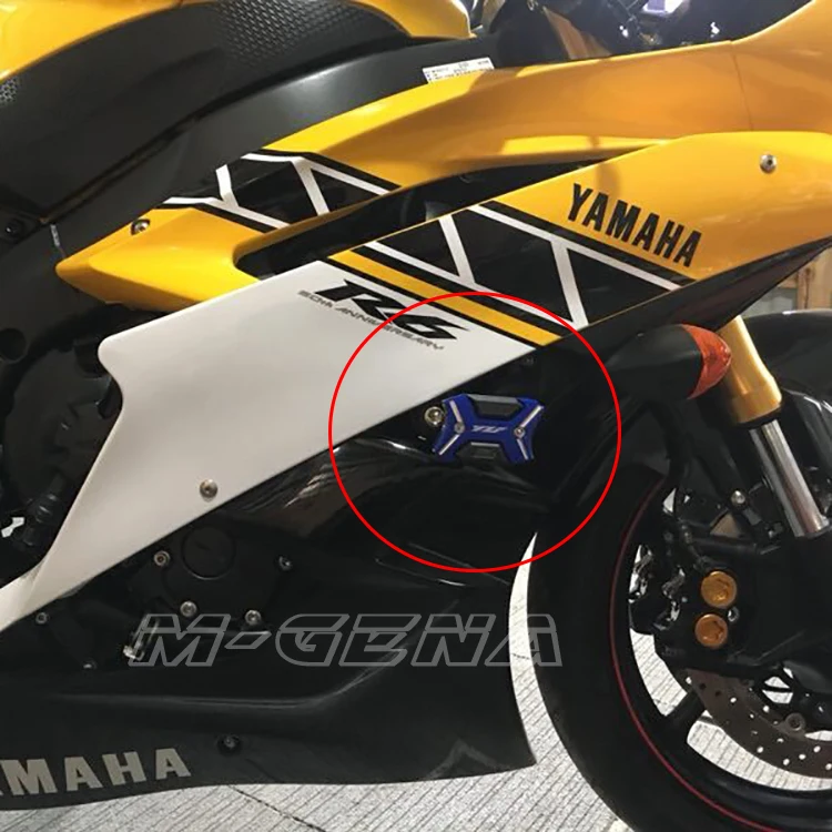 Мотоцикл CNC Краш Pad рамка ползунок Защитная защита для YZF600 YZF 600 R6 YZFR6 YZF-R6 2006 2007 06 07