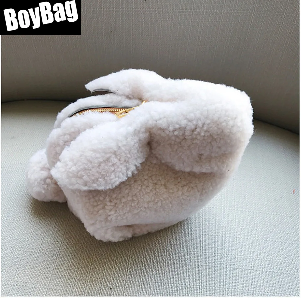 

BagBoy Wool Mini Rabbit Animal Women Bag 2019 Plush Messenger Bag,Luxury Leisure Party Fashion Handbags Shoulder Corssbody Bag