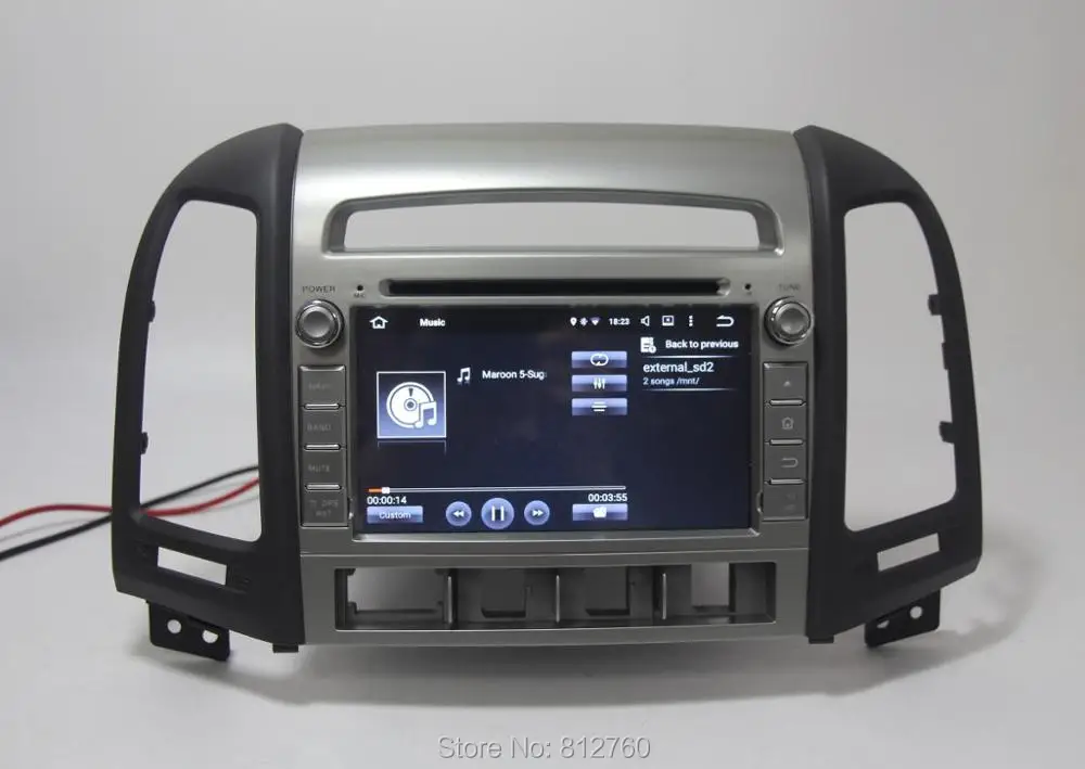 Discount 1024*600 Octa Core Android 9.0 Fit Hyundai SANTA FE 2006 2007 2008 2009 2010 2011 2012 Car DVD Player GPS Navigation Radio 4G 13