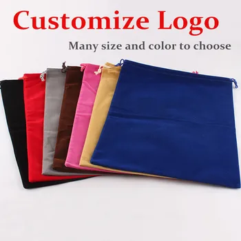 

5pcs Velvet Jewelry Bag Gift Packaging Bags Drawstring Gift Bags & Pouches Storage Bag Customize Logo Wholesale