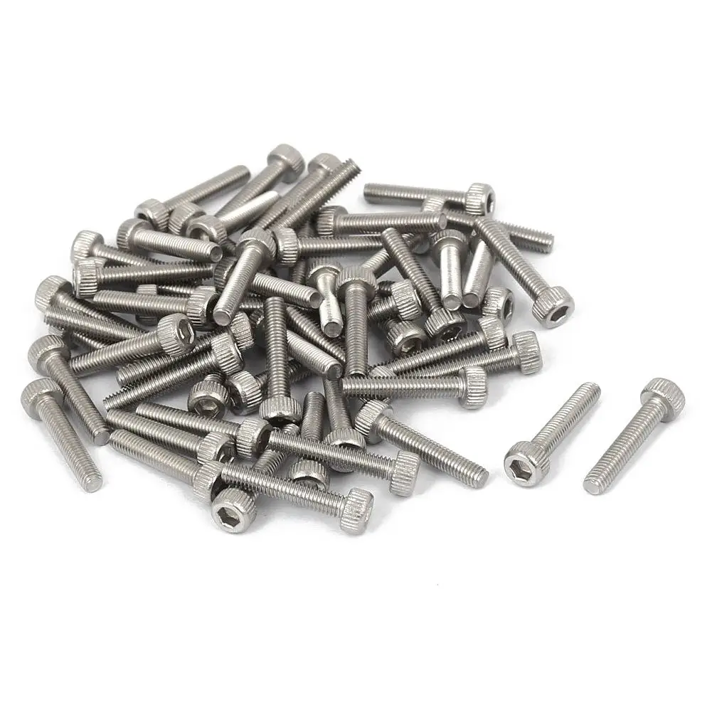 

120 pcs 304 Stainless Steel Hex Socket Head Cap Screw Bolt Thread M3 x 16mm