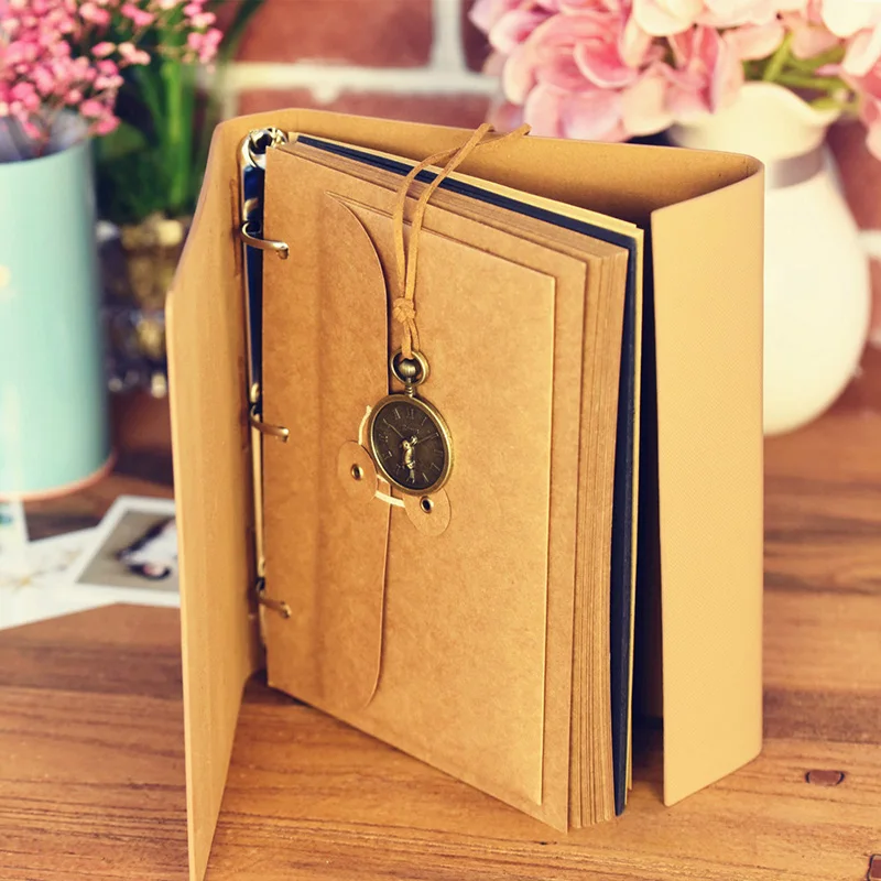 

New Leather DIY Handmade Album Sticker Photo Album Love Photo Album Souvenir Album Photos Family Memory Travel Record Scrapbook