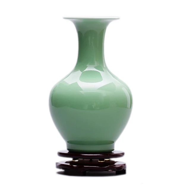 Vintage Ceramic Vase Home Decoration Chinese Shadow Green Glaze Porcelain Vase Flower Decoration Adornment Furnishing Articles 5