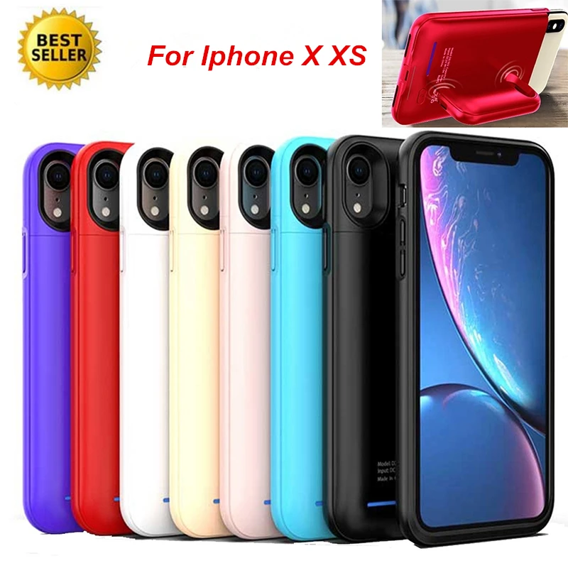 

For iphone X XS Battery Case 5000 mah Audio Output Charger Case Magnet Adsorpt Smart Power Bank For iphone XS Battery Case