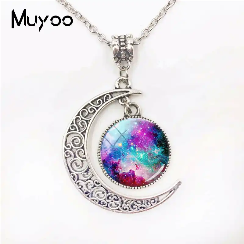 Moon necklace Moon pendant Moon jewelry Full moon jewelry Moon jewellery Universe jewelry Blue moon pendant Solar system Moon gift Moon art
