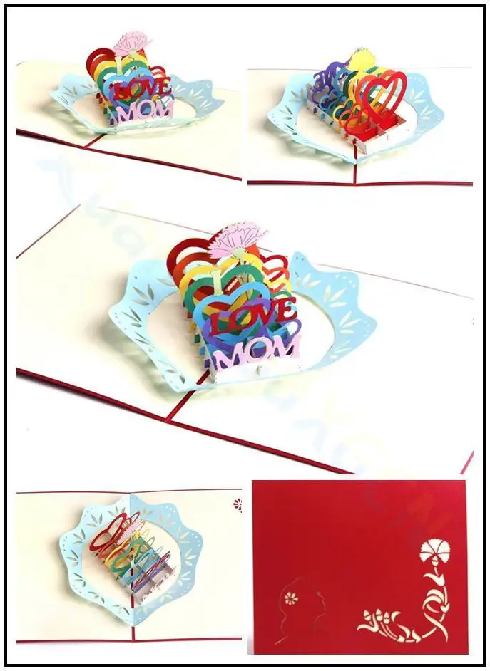 3D бумажные всплывающие открытки кокосовое дерево открытка на день благодарения мультяшная Поздравительная открытка Подарочная бумажная открытка на день отца открытка на день благодарения