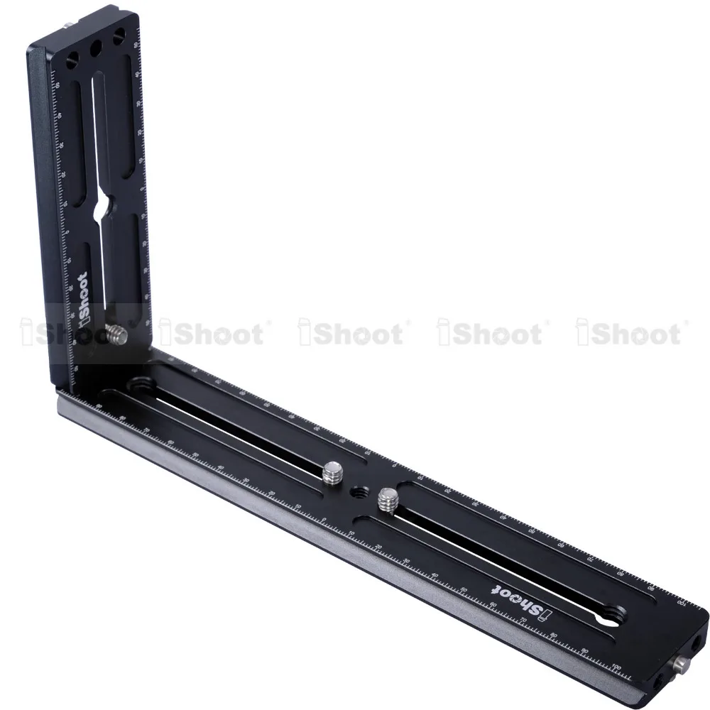Ishoot Placa de Liberação Rápida de 22cm Mais Placa de 12cm qr para Câmera Tripé Cabeça de Bola-pode Moldar Placa de Liberação Rápida Vertical Universal