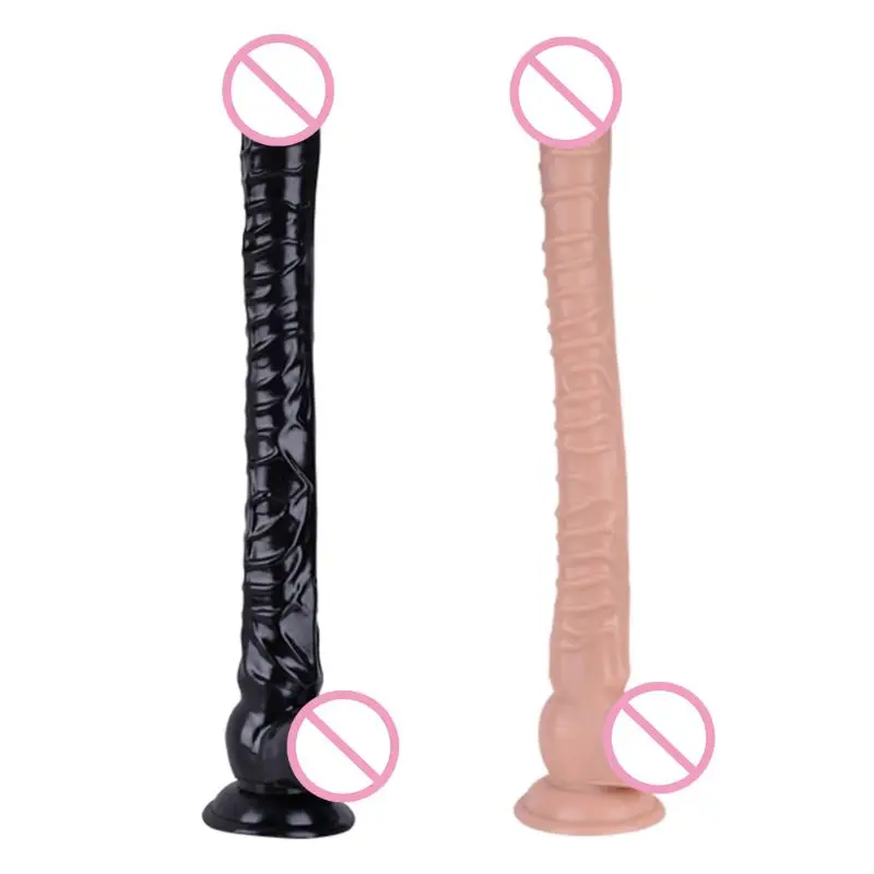 15 75 Inch Big font b Dildo b font Flexible Penis with Textured Shaft and Strong