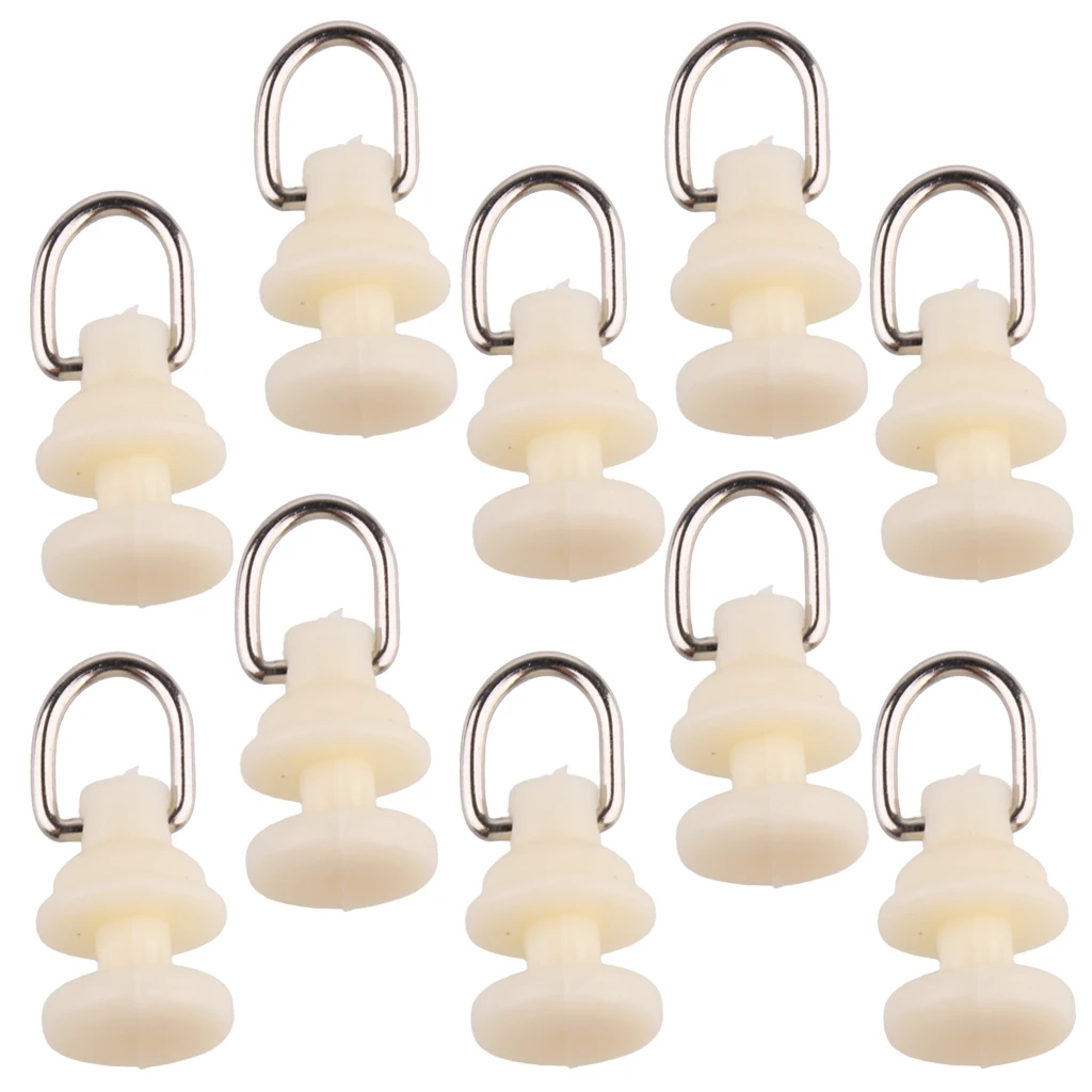 20Pcs Window Curtain Hooks - Replacement Track Rail Glider Rings 20mm/15mm