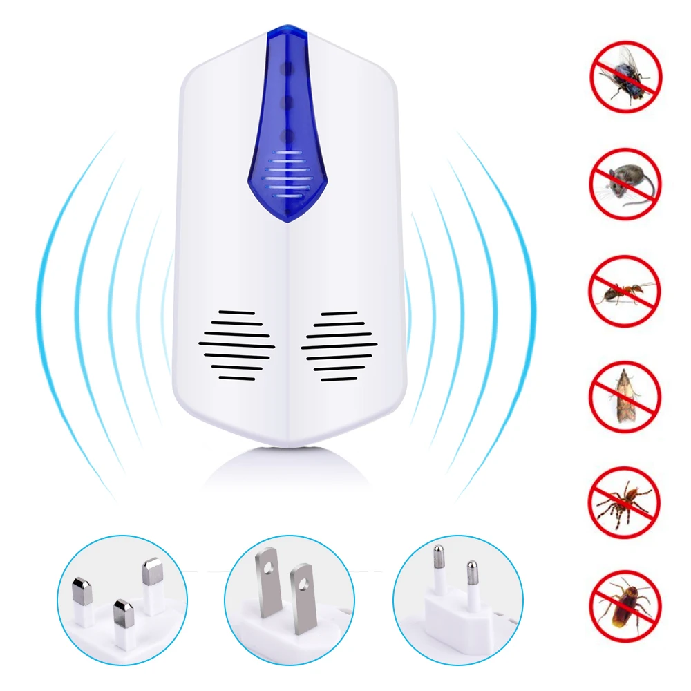 

3 in 1 Multifunctional Ultrasonic Simulated Bionic Frequency Electromagnetic Wave Electronic Pest Repeller Mosquito Rat Reject