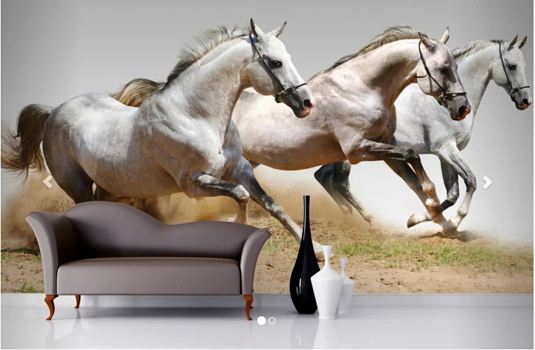 

Free shipping  horse soar Wall Murals modern 3D 3D wallpaper living room mural 3D wallpaper tv sofa background