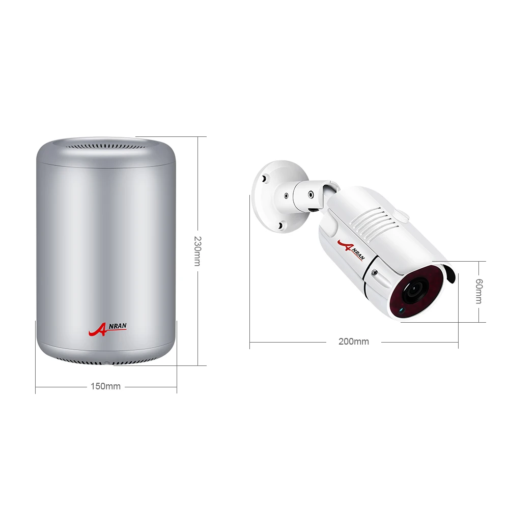 ANRAN Security Camera System POE 8CH H.265 NVR 5MP Security Camera Night Vision Waterproof HD Outdoor Video Surveillance System