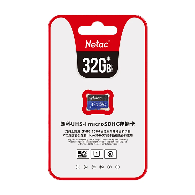 Netac Micro SD карта P500 класс 10 16 ГБ 32 ГБ 64 Гб карта памяти C10 Mini SD карта SDHC SDXC UHS-I TF карта для смартфона камера MP3 - Емкость: 32GB