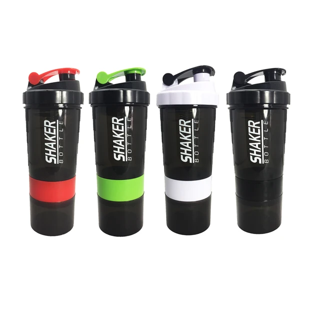 NEW Sports Shaker Bottle Whey Protein Powder Mixing Bottle Sports Nutrition Protein Shaker Fitness Water Bottle With Three-layer 6