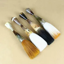 Classy Ox Horn Chinese Calligraphy Brush Pen Multiple Hairs Hopper-shaped Brush Weasel Hair Chinese Calligraphy Painting Brushes hot sale chinese calligraphy brush chinese calligraphy brush pen mixed hairs hopper shaped paint brush art stationary art supply