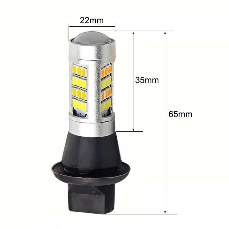 2PCS Daytime Running Light 1156 P21W BAU15S PY21W W21W WY21W 7440 LED Turn Signal DRL Error Free Canbus DayLight Fog Lights