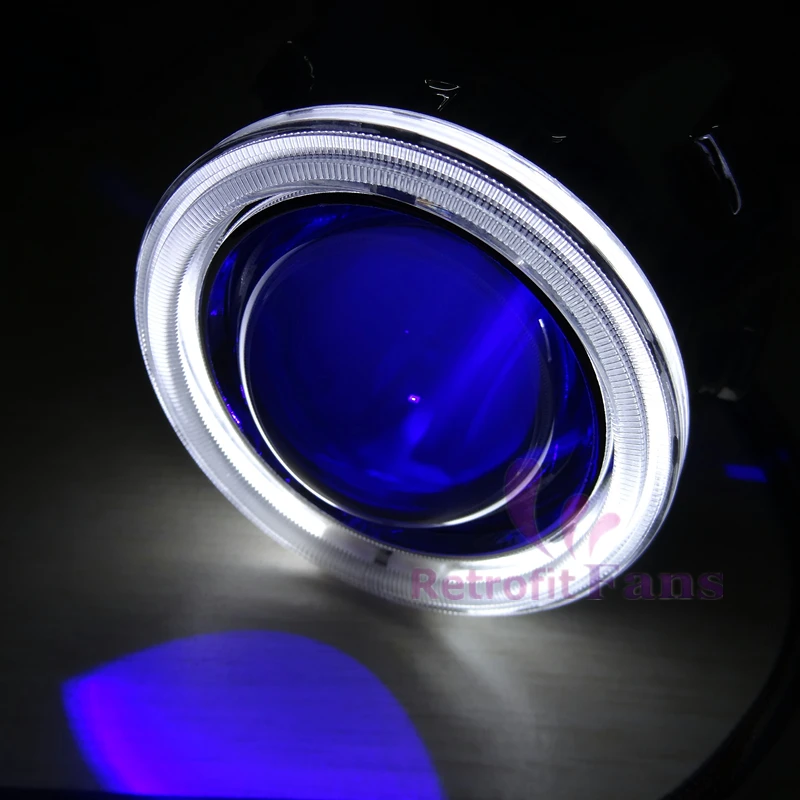 

2.5'' Mini 6.0 HID Bi xenon Projector Lens Headlights Xenon Headlamp Lenses Hi/Low Beam With Angel Eyes LED Devil Eyes H4 H7 H1