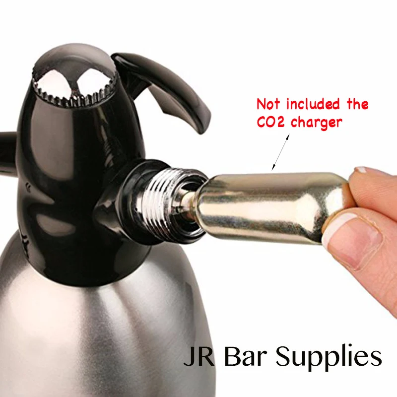 1ltr Soda Siphon Make Sparkling Water for Mojitos Gin Fizz Cocktails and Wine Spritzers sparkling water maker