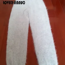 Мужские зимние норковые кашемировые вязаные Леггинсы/брюки толстые теплые штаны большого размера JN234