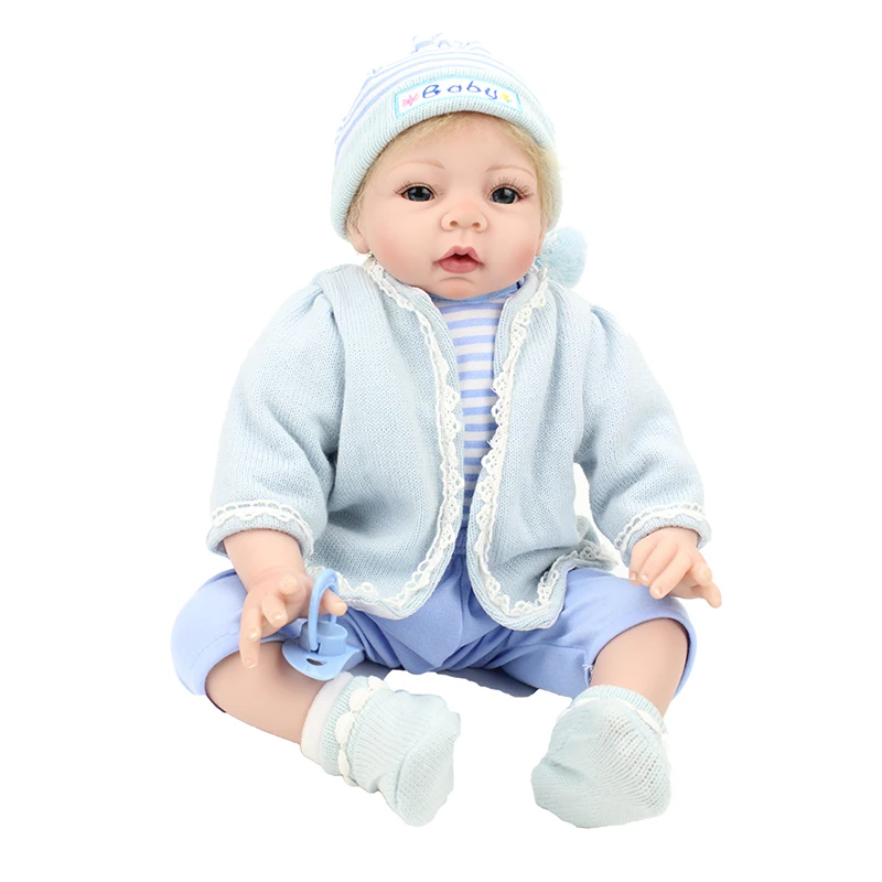 

22" NPK silicone reborn dolls for sale Lovely Reborn baby boy doll for children bebe Gift Bonecas Brinquedos
