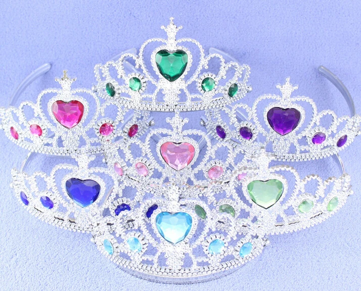 Girls Crown Tiara Crown Princess Anna Elsa Princess Crowns Hearts Diamond Tiara Cartoon Movies Hair Crown Hairband Zg Crown Coral Crown Musiccrown Aliexpress
