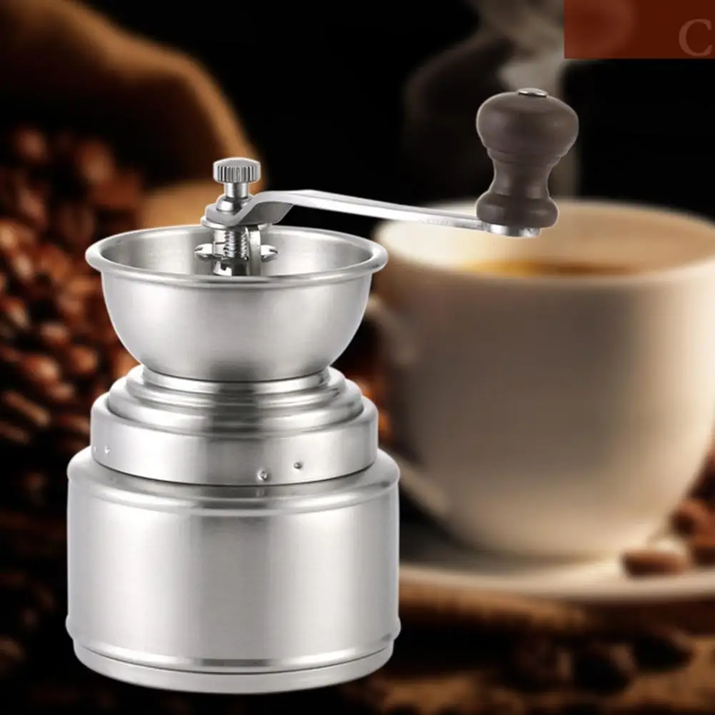 1Pc Professional Household Stainless Steel Manual Coffee Bean Grinder